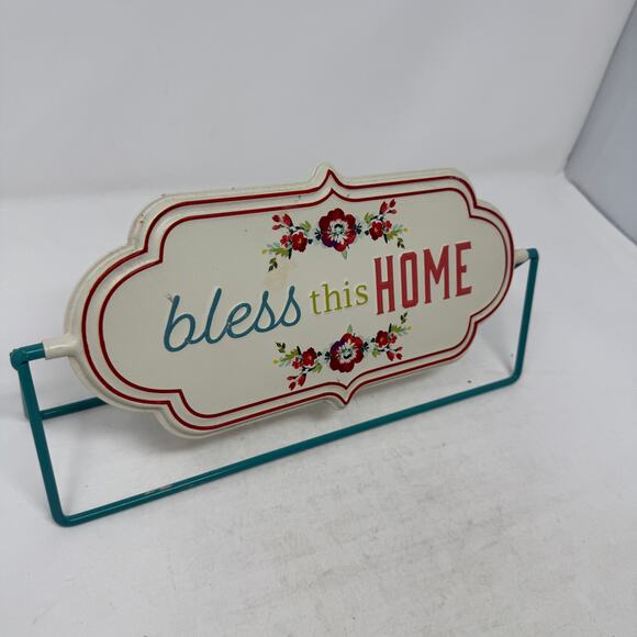 Pioneer Woman Reversible Metal Sign “Happiness is Homemade/Bless This Home” Rare - Picture 3 of 8